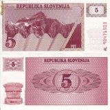 SLOVENIA 5 tolar 1990 UNC!!!