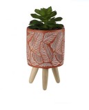 Planta decorativa artificiala in ghiveci ceramic, 23 cm