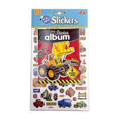 Abtibilduri cu Utilaje de constructie si album de colectie foto