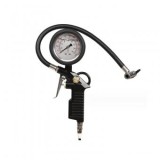 Pistol de umflat, manometru cu glicerina, 0-16 bar, 35 cm furtun, conexiune 1/4&quot;, Oem