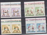 M1 TX9 2 - 1969 - Campionatele europene de box - perechi de cate doua timbre