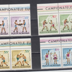 M1 TX9 2 - 1969 - Campionatele europene de box - perechi de cate doua timbre