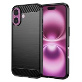 Husa iPhone 16 Plus Asteroid GSM Carbon Silicone, negru