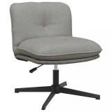 VidaXL Scaun de birou pivotant, gri deschis, material textil