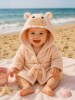 Halat de baie roz somon pentru fetite, BEBEKEVI (Marime Disponibila: 0-12 luni)