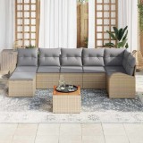 Cumpara ieftin Set de canapele pentru grădină 8 pcs Bej Rattan poli