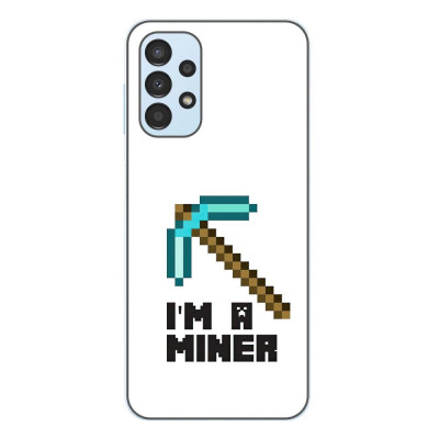 Husa compatibila cu Samsung Galaxy A23 4G, A23 5G Silicon Gel Tpu Model Minecraft Miner foto