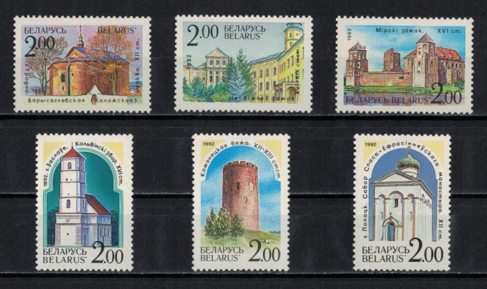 BELARUS 1992 - Biserici si castele / serie completa MNH