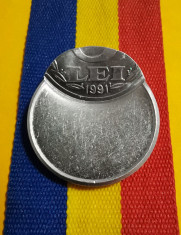 SV * Romania BNR 5 LEI 1991 * PROBA ! * EROARE DE BATERE foto