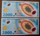 Cumpara ieftin 2000 lei 1999, Rom&acirc;nia, UNC, serie consecutivă