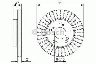 Disc frana HONDA CIVIC VII Hatchback (EU, EP, EV) (1999 - 2006) BOSCH 0 986 479 687 foto