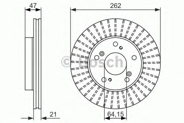 Disc frana HONDA CIVIC VII Hatchback (EU, EP, EV) (1999 - 2006) BOSCH 0 986 479 687