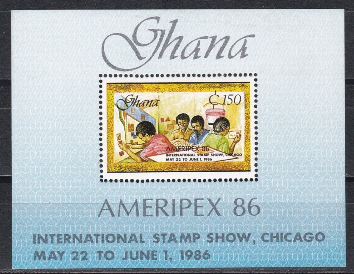 Ghana 1986-Expoziția internațională de timbre &bdquo;Ameripex &#039;86&rdquo;-Chicago,Colita, MNH