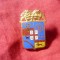 Insigna veche Italia SPQR , cu embleme regiuni , h=2,5cm , metal si email