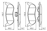 BOSCH 0 986 494 419 set placute frana,frana disc