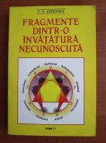 RARA, Fragmente dintr-o invatatura necunoscuta P. D. Uspensky 1995, 330pagini, noua, LIVRARE IMEDIATA