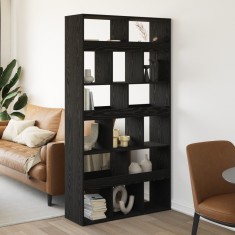 vidaXL Paravan 2 piese Stejar negru 100x33x187,5 cm Lemn prelucrat