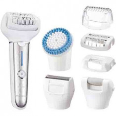 Epilator Panasonic ES-EL9A-S503 Wet &amp;amp; Dry 60 pensete 3 viteze 10 accesorii Alb/Argintiu foto