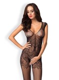 Bodystocking Cu Dantela Decupat Sexy, Negru, S/M/L, Obsessive