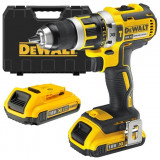 Masina compacta de gaurit DCD795D2 cu percutie cu motor fara perii, XR Li-Ion de 18V, DeWalt