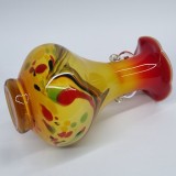 Vaza sticla chinezeasca vintage - SNOWFLAKES (Dalian glass) anii 1960