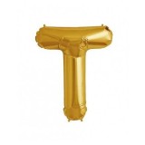 Balon Folie Litera T Auriu - 40 cm