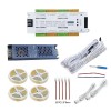 Kit iluminat Scari inteligent 32 trepte, 2 Senzori miscare, 20m, Banda LED COB, Sursa alimentare 24v