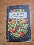 carte de bucate - conserve de legume si fructe - din anul 1955