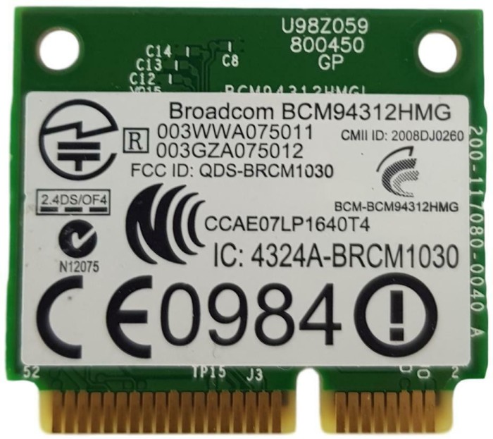 229.Modul/Placa retea wifi wireless wifi laptop BCM94312HMGL