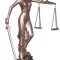 Justita - statueta din rasini cu un strat din bronz IS260