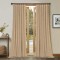Set draperii din catifea cu rejansa din bumbac tip fagure, Madison, 250x220 cm, densitate 700 g/ml, Amber Gold, 2 buc