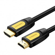 Cablu video UGREEN HD101 HDMI tata - HDMI tata, 4K, 60Hz, 2 moduri, 2m, Negru/Galben foto