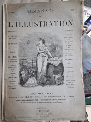 Almanach de L&amp;#039;Illustration 1882 foto