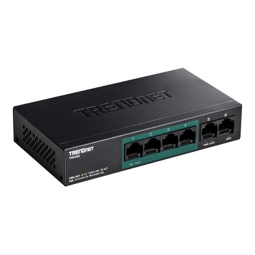 Switch 6 porturi Fast Ethernet PoE+ 60W - TRENDnet TPE-S50