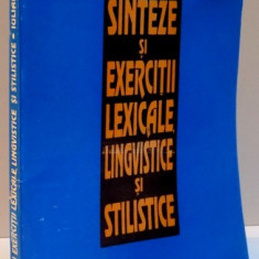SINTEZE SI EXERCITII LEXICALE LINGVISTICE SI STILISTICE , 1995