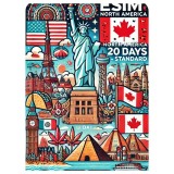 eSIM North America, 20GB, 30 Days, Standard