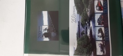 St Vincent si Grenadines-Transport,locomotive ,trenuri- serie completa si colita ,nestampilate MNH-(T6) foto