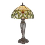 Lampa mare Tiffany din bronz cu decoratiuni verzi TA-131