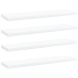 vidaXL Plăci bibliotecă, 4 buc., alb, 40 x 10 x 1,5 cm, PAL