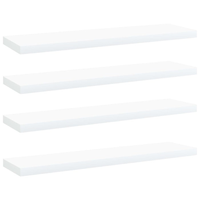 vidaXL Plăci bibliotecă, 4 buc., alb, 40 x 10 x 1,5 cm, PAL