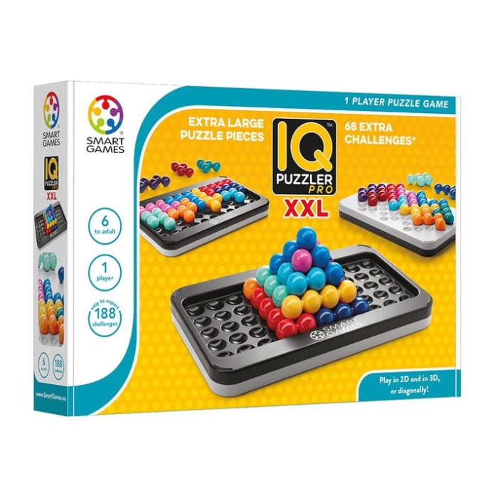 Smart Games - IQ Puzzler Pro XXL, joc de logica cu 188 de provocari, 6+ ani, editie internationala