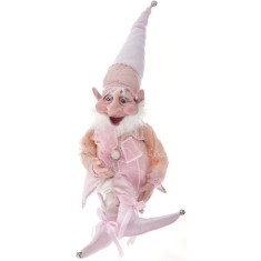 Pink Christmas Elf 40 cm