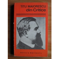 Titu Maiorescu - Din Critice