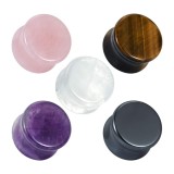 Plug-uri de extindere a urechii din piatră, flare dublu, 10 buc, 6&ndash;16mm &ndash; 6&ndash;16mm