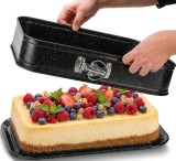 Formă Tort Dreptunghiulară Vilde Bază Detașabilă 35x24x6.5cm Antiaderent Oțel Carbon