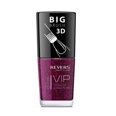 Lac de unghii Vip, 3D, Revers, nuante texturate, 12 ml, Nr 091, mov inchis foto