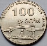100 Som 2009 Uzbekistan, Arch of Independence, aunc, km#31, Asia