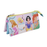 Penar Disney Princess cu 3 compartimente, 22x11,5x2 cm, Cerda