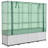 Cumpara ieftin Strat inaltat cu husa de sera, aspect ratan, 160x40x153 cm