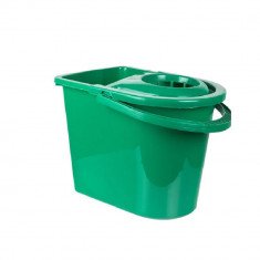 Galeata Mop cu Storcator, 13L, Polipropilena, Culoare Verde Inchis, Galeti Ovale cu Storcator pentru Mop, Galeti Plastic cu Storcator, Galeti 13 Litri